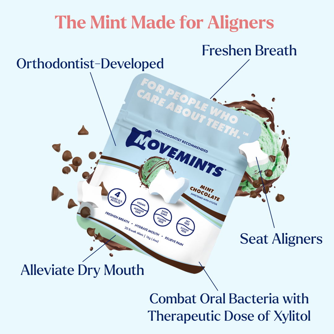 Movemints Breath Mints for Aligners | Mint Chocolate