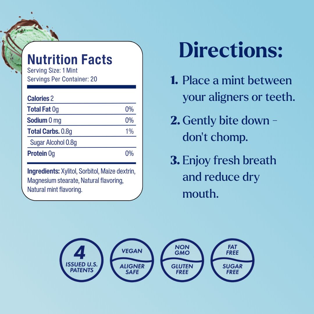 Movemints Breath Mints for Aligners | Mint Chocolate