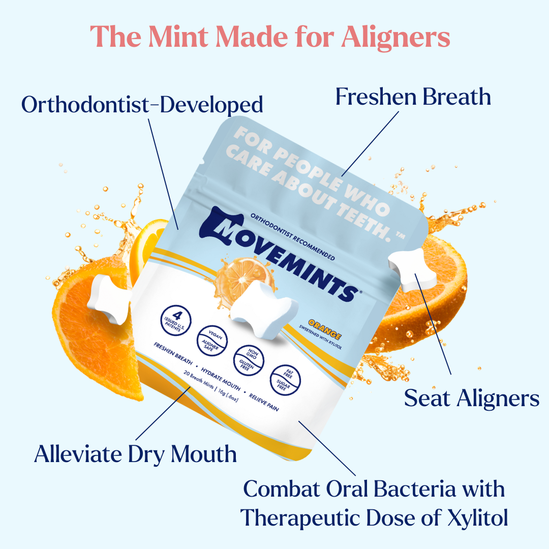 Movemints Breath Mints for Aligners | Orange