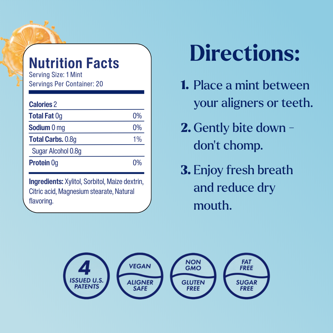 Movemints Breath Mints for Aligners | Orange