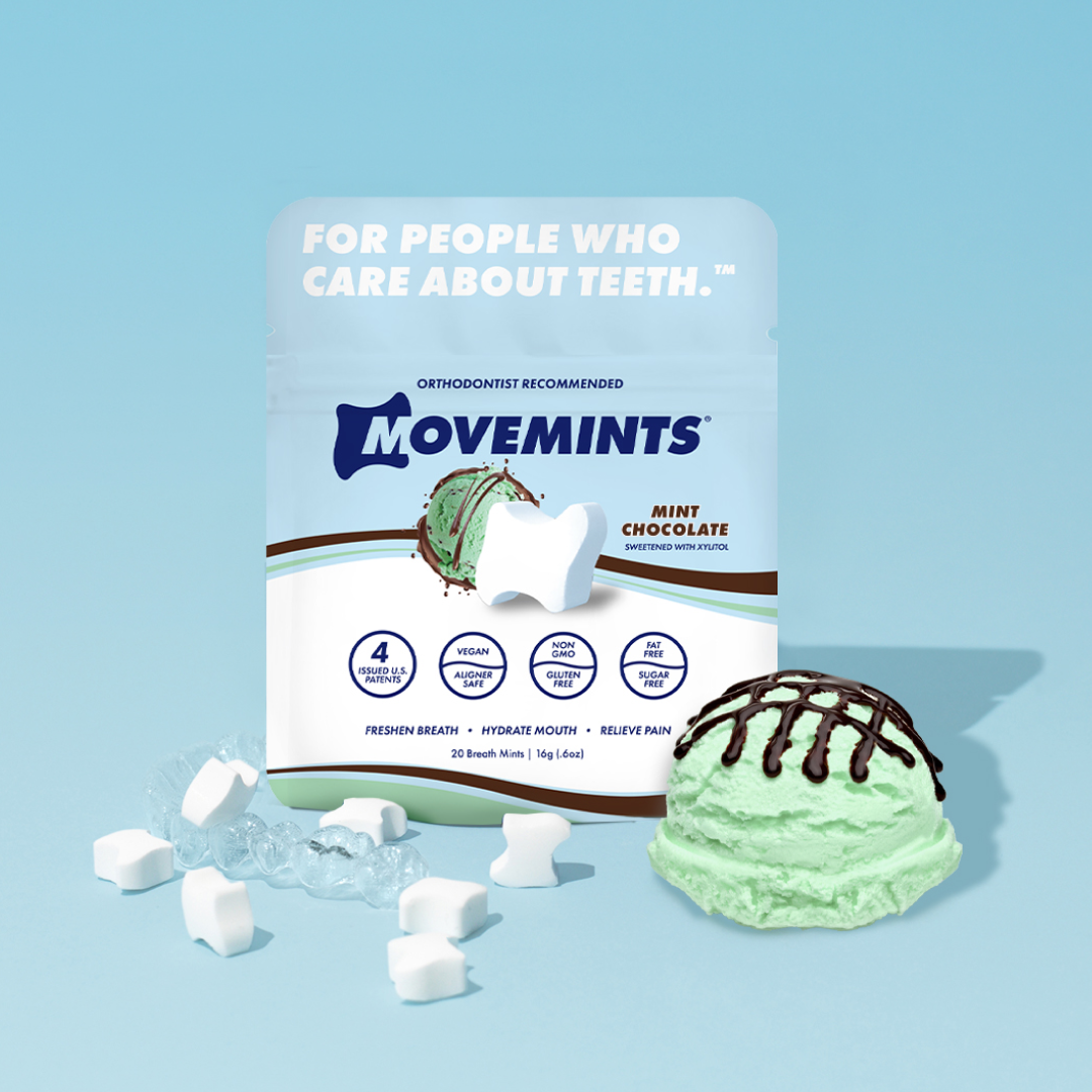Movemints Aligner Mints, mint chocolate flavor