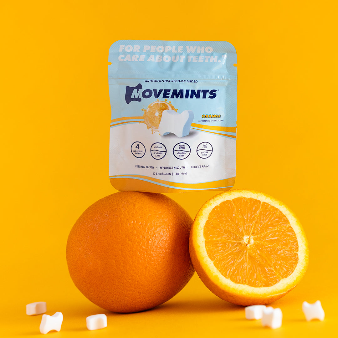 Movemints Breath Mints for Aligners | Orange